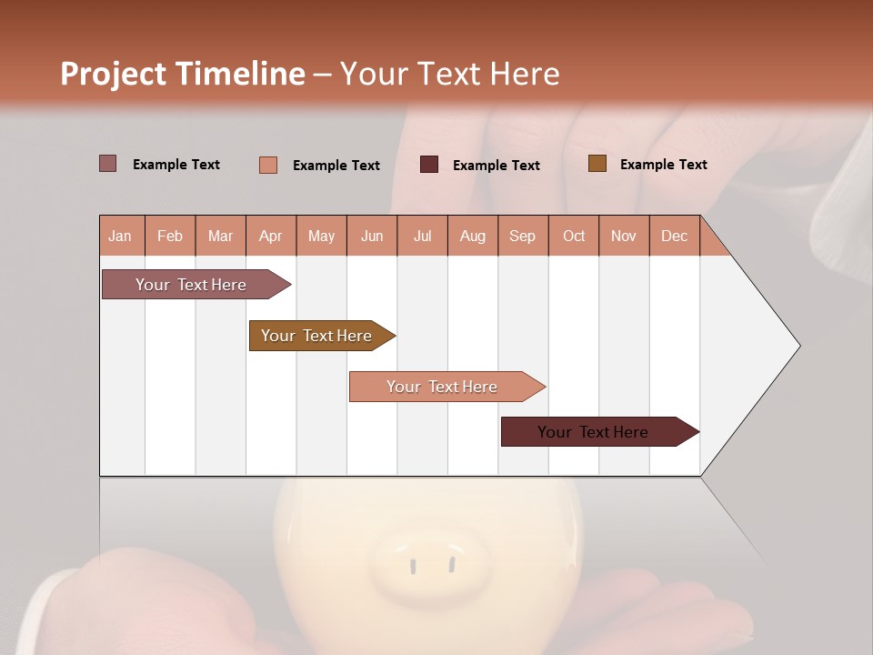 A Man In A Suit Holding A Piggy Bank PowerPoint Template