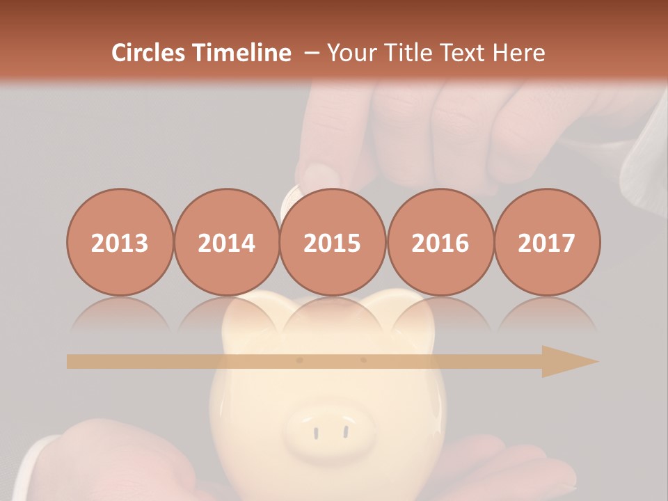 A Man In A Suit Holding A Piggy Bank PowerPoint Template