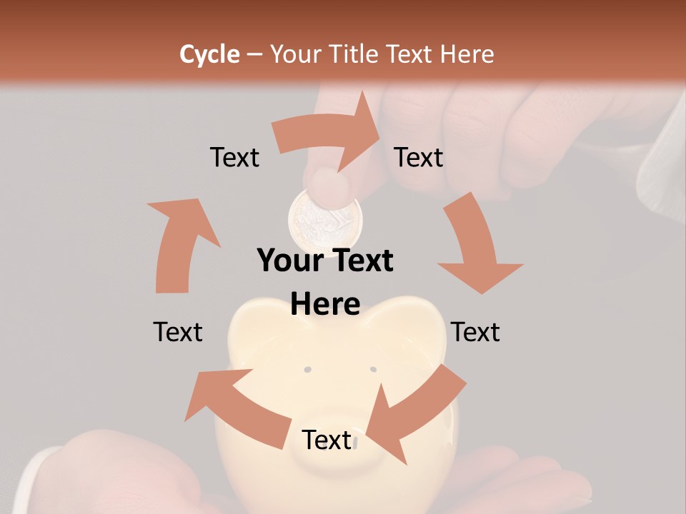 A Man In A Suit Holding A Piggy Bank PowerPoint Template