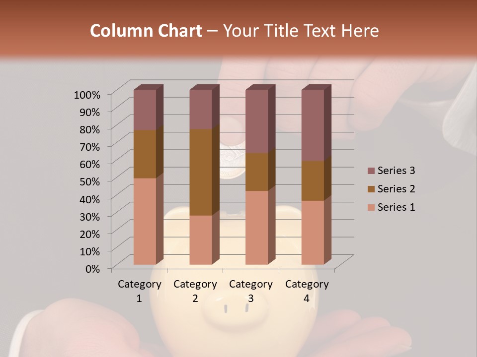 A Man In A Suit Holding A Piggy Bank PowerPoint Template