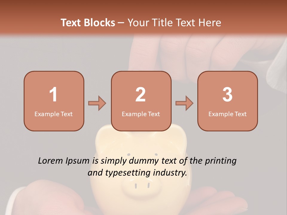 A Man In A Suit Holding A Piggy Bank PowerPoint Template