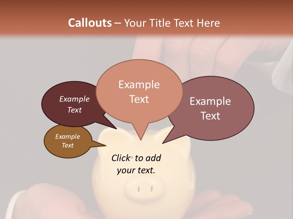 A Man In A Suit Holding A Piggy Bank PowerPoint Template