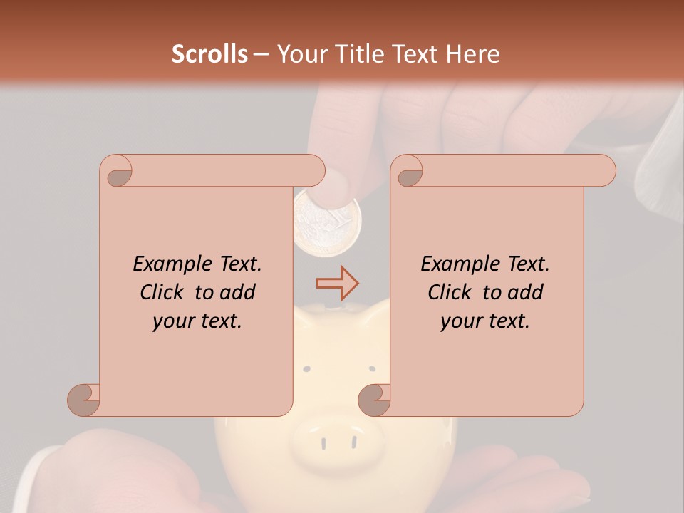 A Man In A Suit Holding A Piggy Bank PowerPoint Template