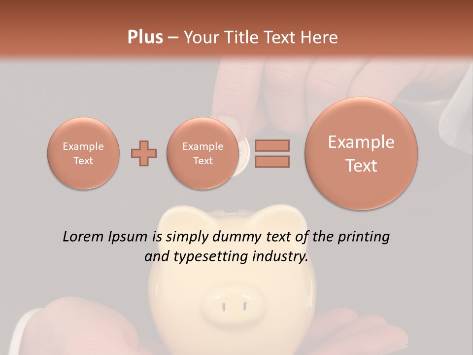 A Man In A Suit Holding A Piggy Bank PowerPoint Template