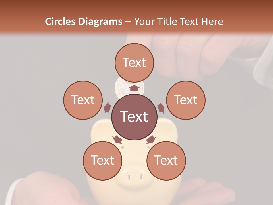 A Man In A Suit Holding A Piggy Bank PowerPoint Template