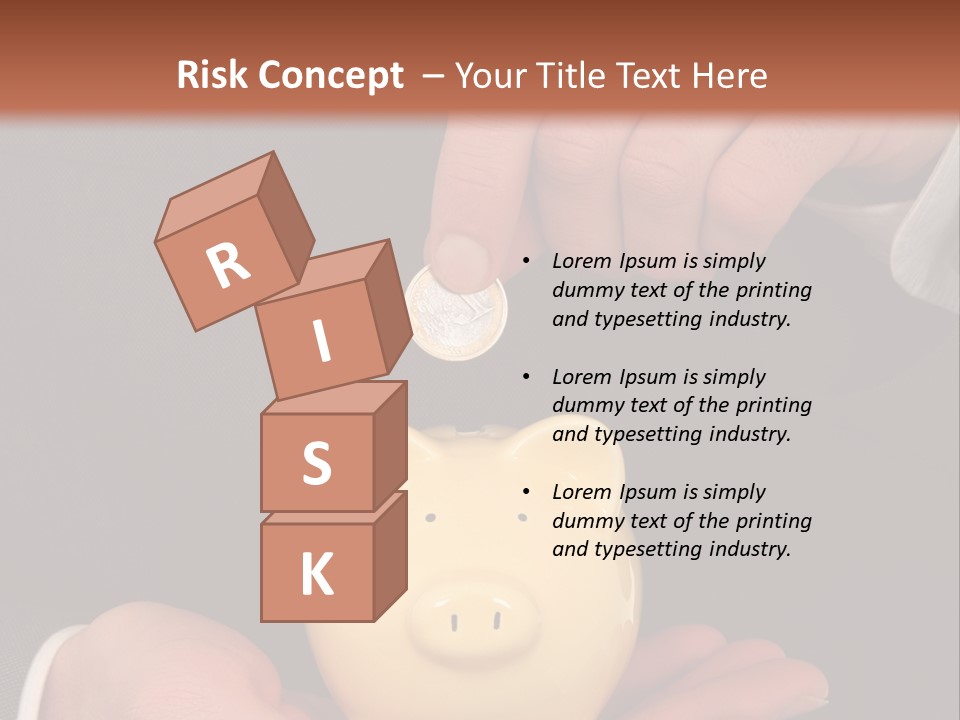 A Man In A Suit Holding A Piggy Bank PowerPoint Template