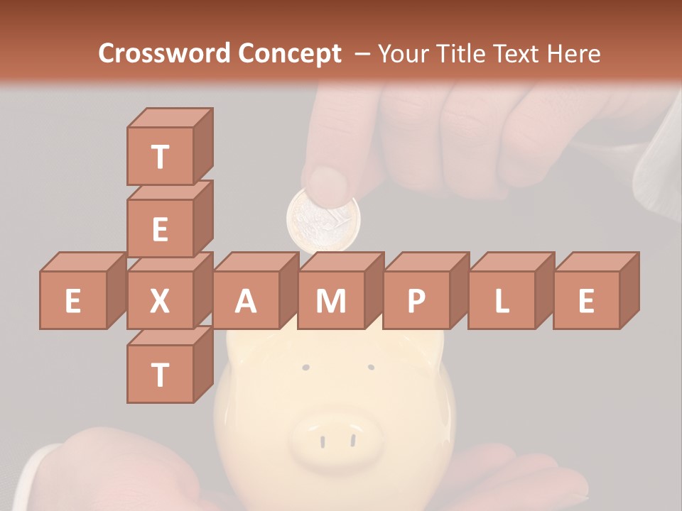 A Man In A Suit Holding A Piggy Bank PowerPoint Template