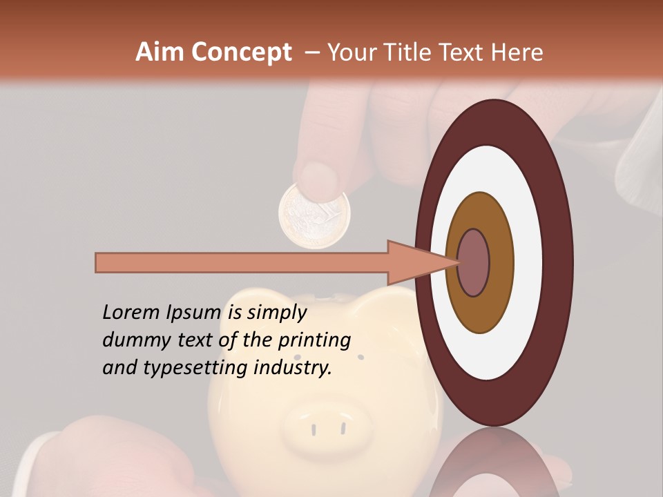 A Man In A Suit Holding A Piggy Bank PowerPoint Template