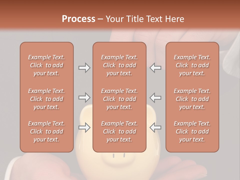 A Man In A Suit Holding A Piggy Bank PowerPoint Template