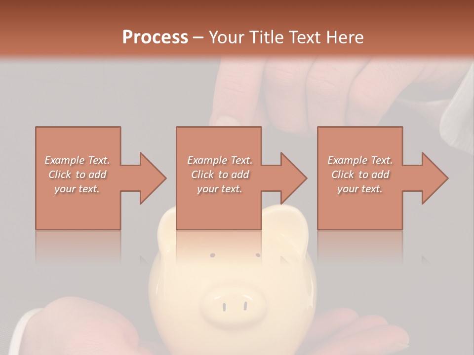 A Man In A Suit Holding A Piggy Bank PowerPoint Template