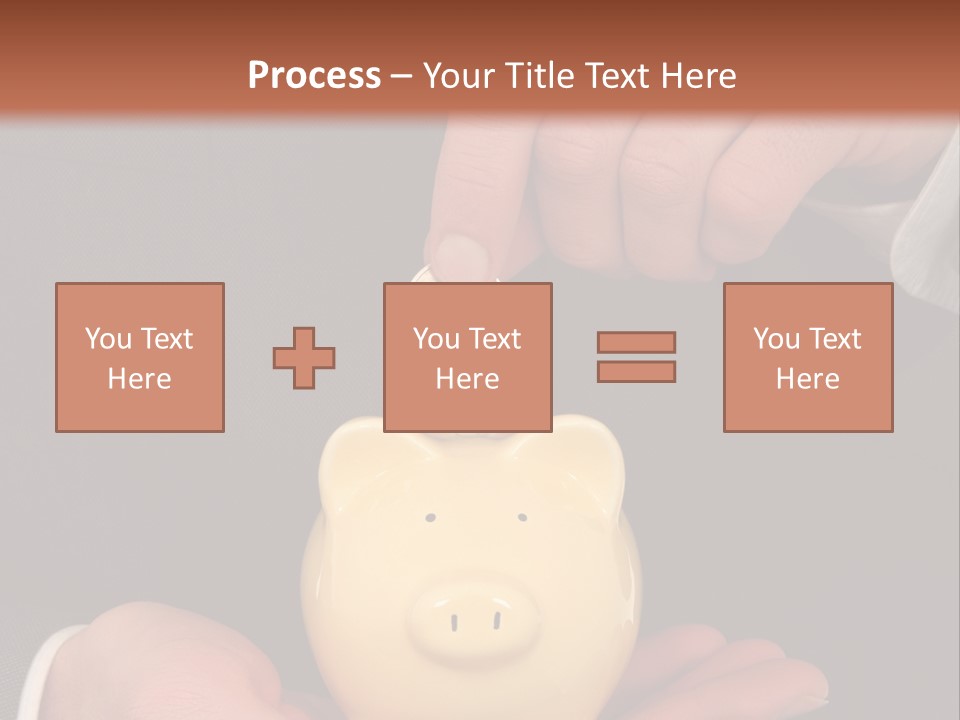 A Man In A Suit Holding A Piggy Bank PowerPoint Template