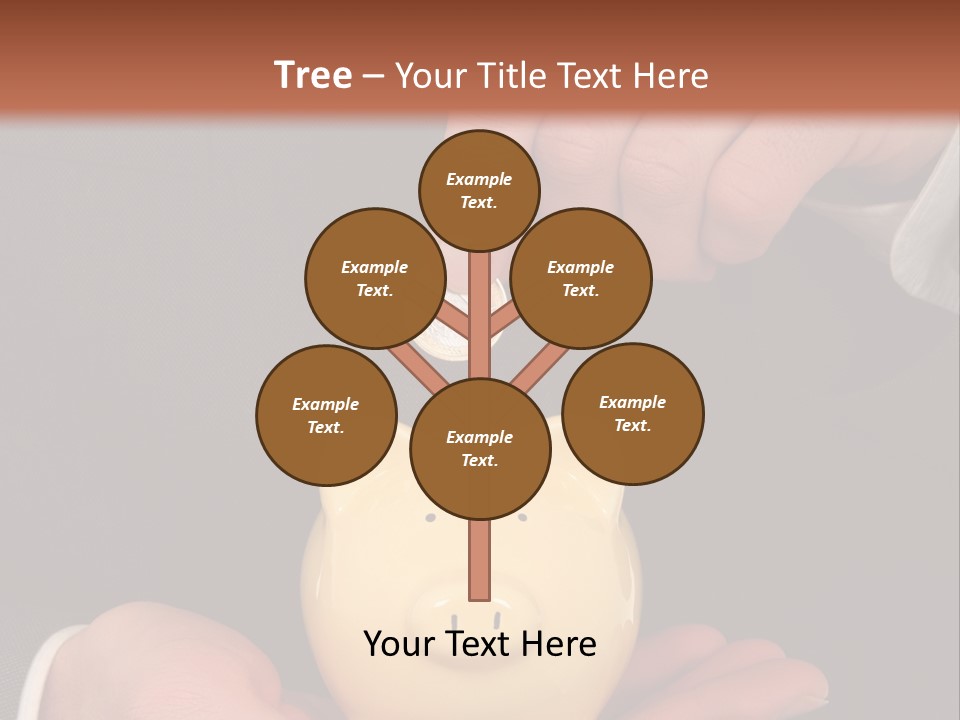 A Man In A Suit Holding A Piggy Bank PowerPoint Template