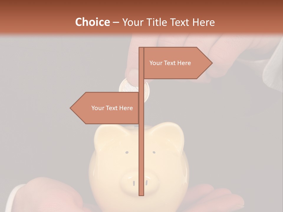 A Man In A Suit Holding A Piggy Bank PowerPoint Template