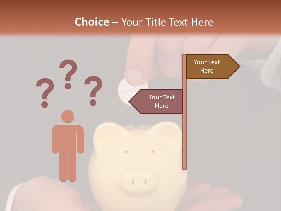 A Man In A Suit Holding A Piggy Bank PowerPoint Template