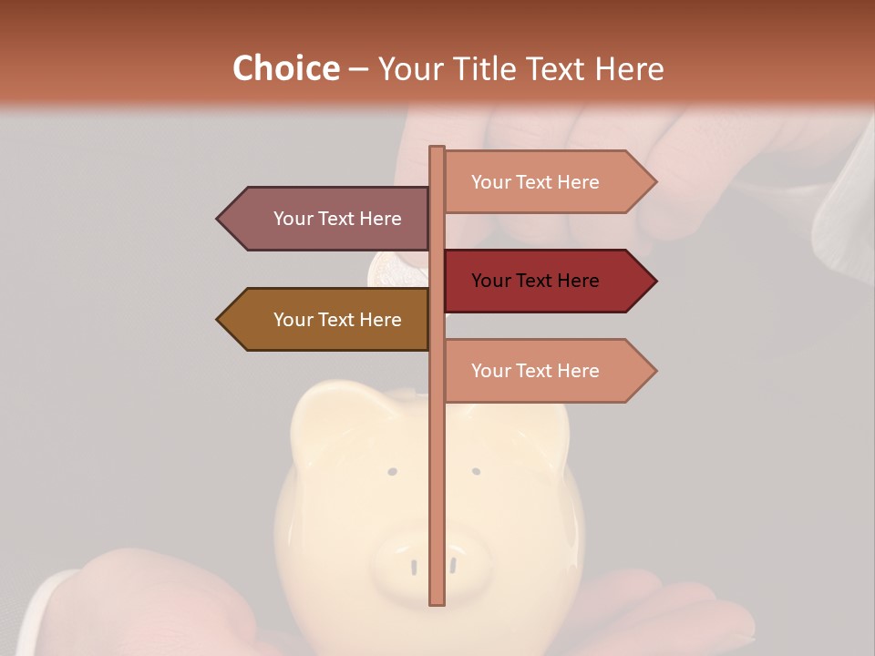 A Man In A Suit Holding A Piggy Bank PowerPoint Template