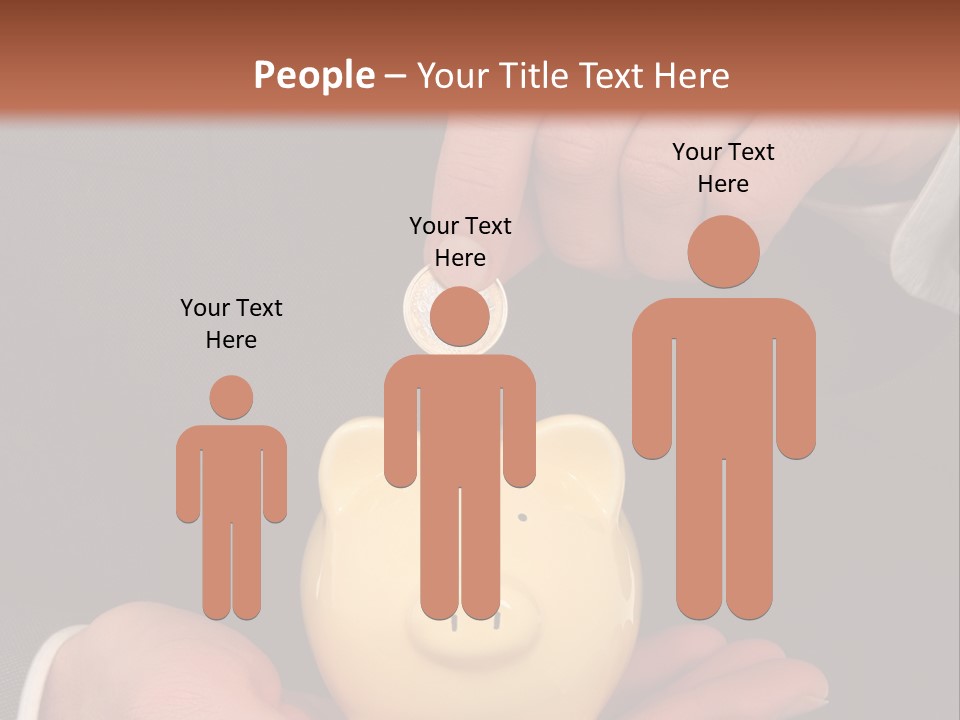 A Man In A Suit Holding A Piggy Bank PowerPoint Template