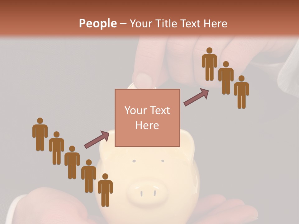 A Man In A Suit Holding A Piggy Bank PowerPoint Template