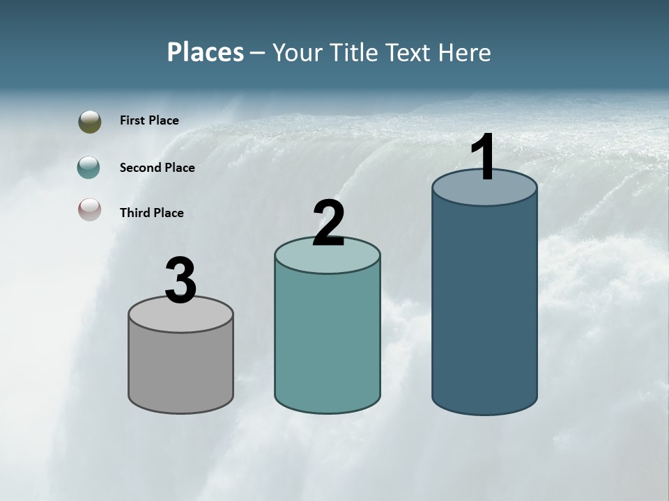 Close-Up Of Niagara Falls PowerPoint Template