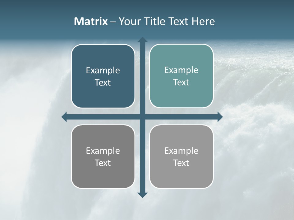 Close-Up Of Niagara Falls PowerPoint Template