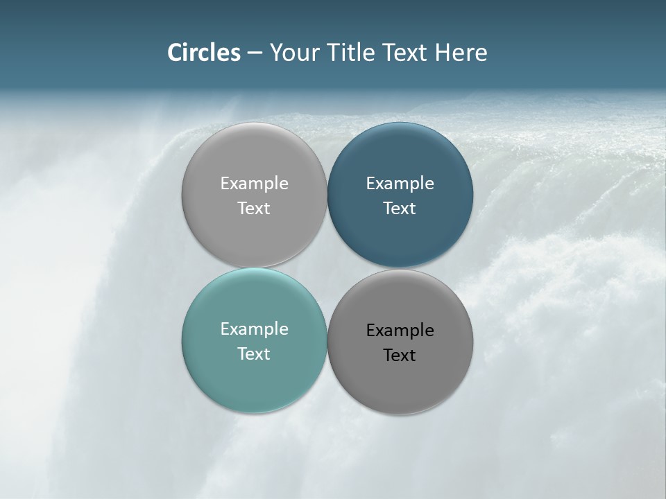 Close-Up Of Niagara Falls PowerPoint Template