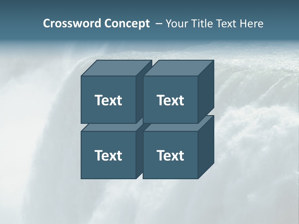 Close-Up Of Niagara Falls PowerPoint Template
