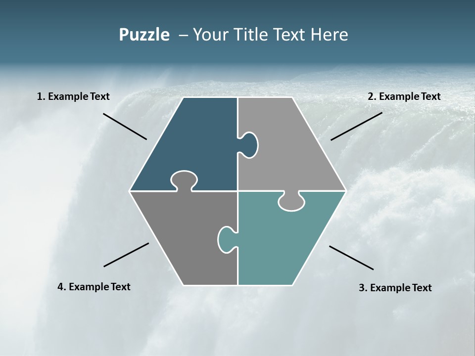 Close-Up Of Niagara Falls PowerPoint Template