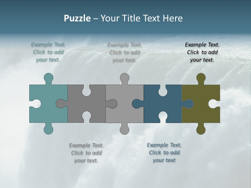 Close-Up Of Niagara Falls PowerPoint Template