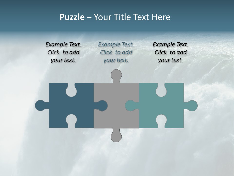 Close-Up Of Niagara Falls PowerPoint Template