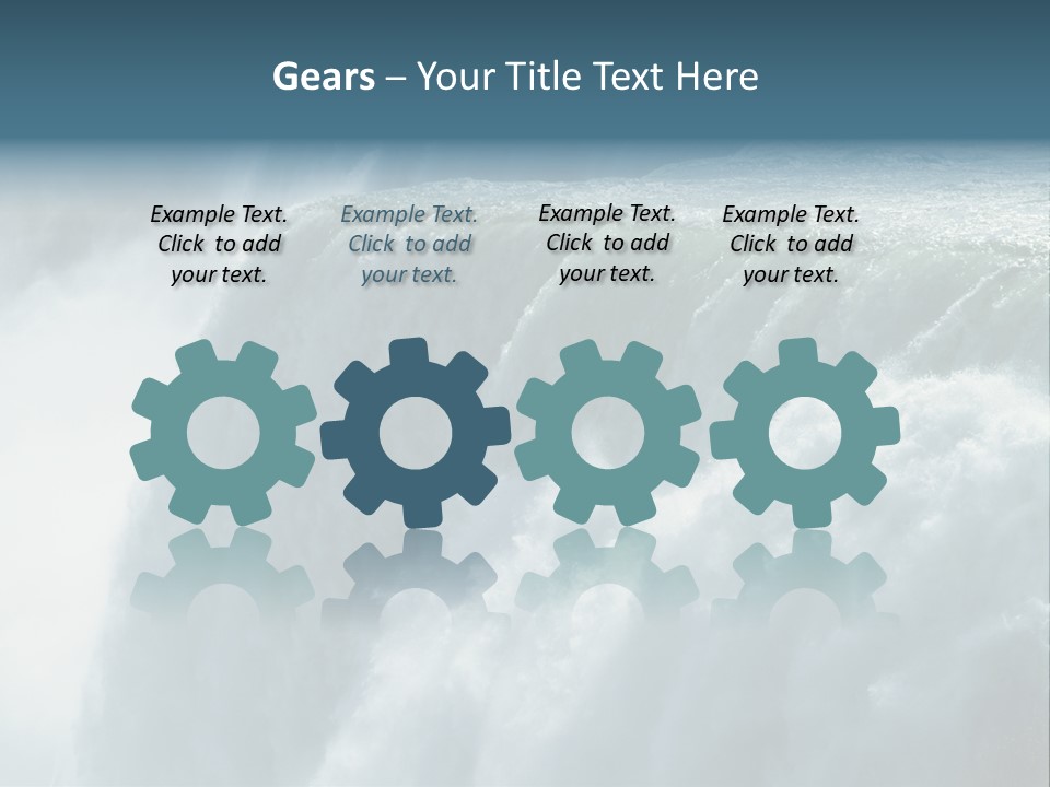 Close-Up Of Niagara Falls PowerPoint Template