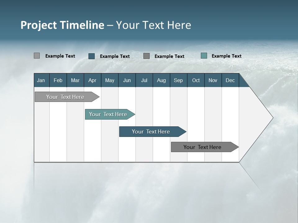 Close-Up Of Niagara Falls PowerPoint Template
