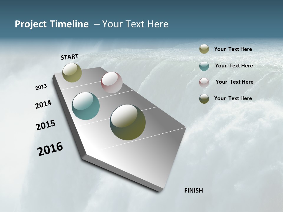 Close-Up Of Niagara Falls PowerPoint Template