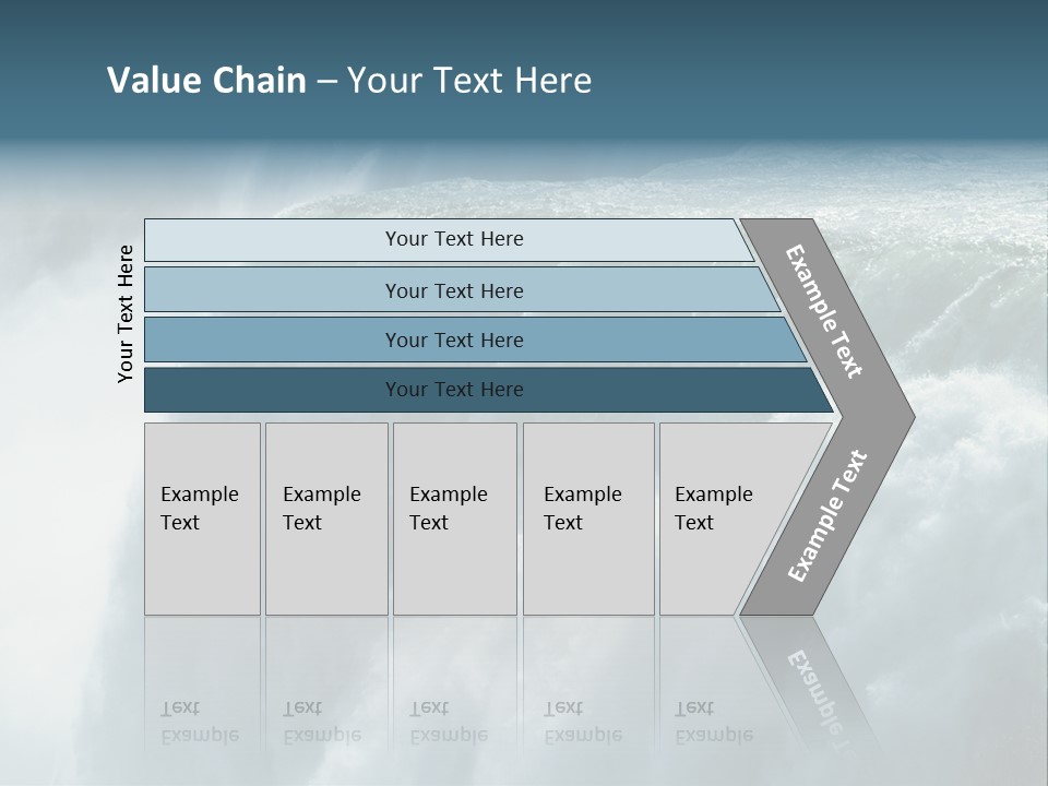 Close-Up Of Niagara Falls PowerPoint Template