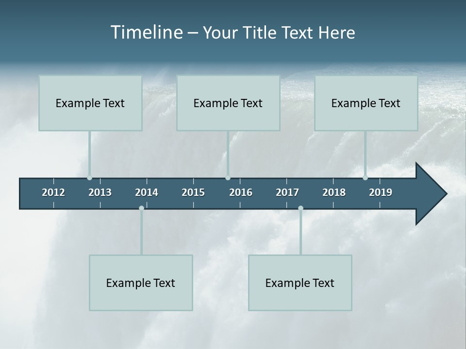 Close-Up Of Niagara Falls PowerPoint Template