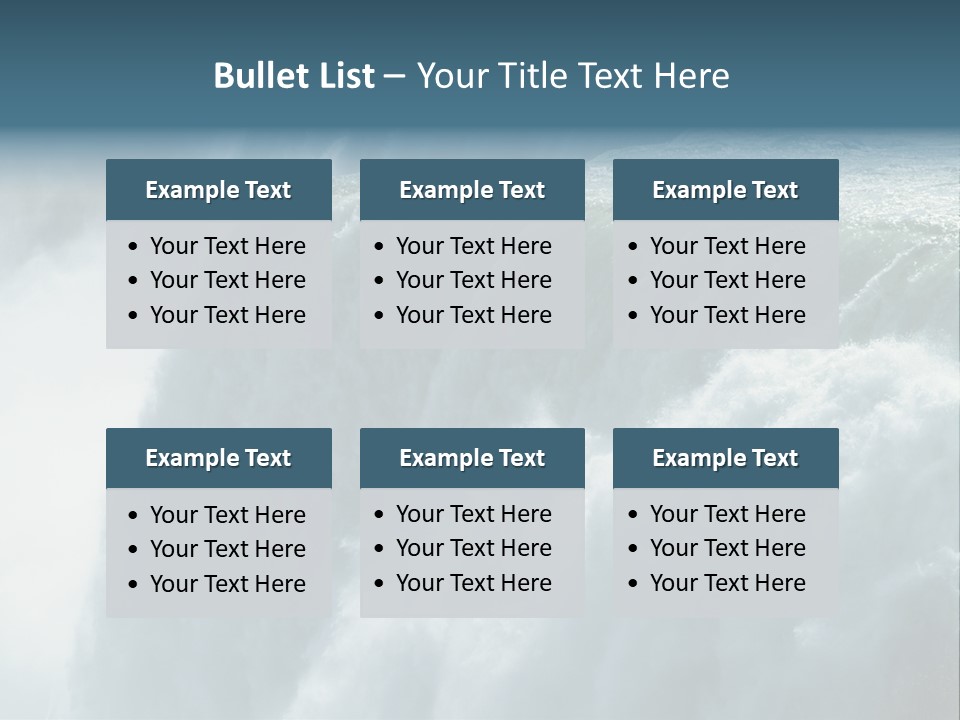 Close-Up Of Niagara Falls PowerPoint Template