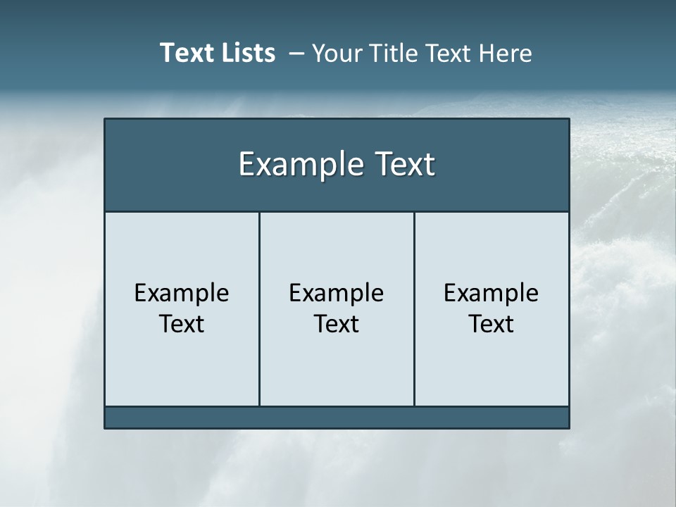 Close-Up Of Niagara Falls PowerPoint Template