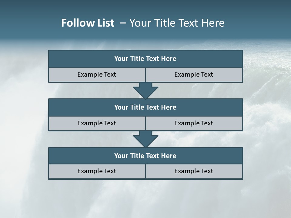 Close-Up Of Niagara Falls PowerPoint Template