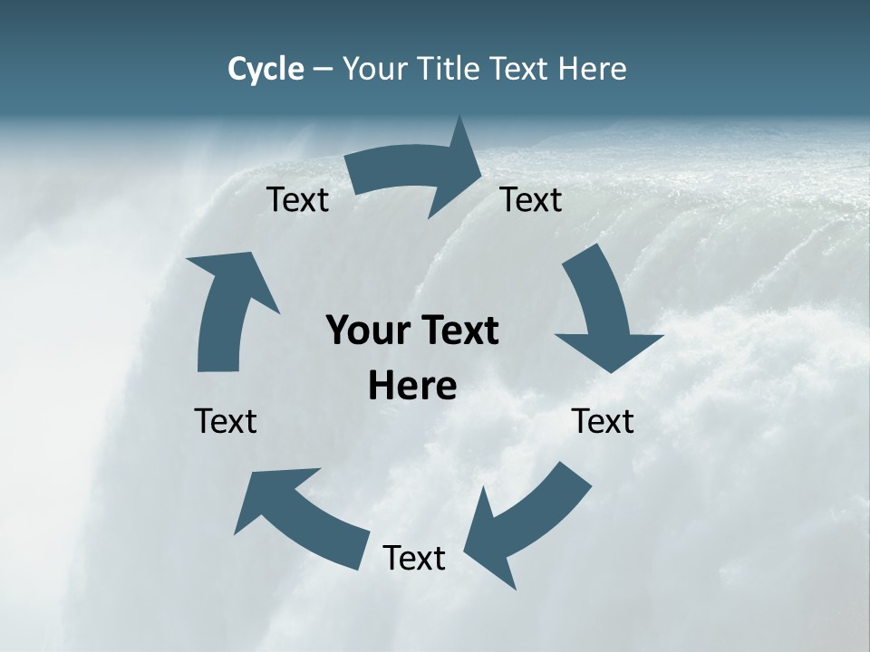 Close-Up Of Niagara Falls PowerPoint Template