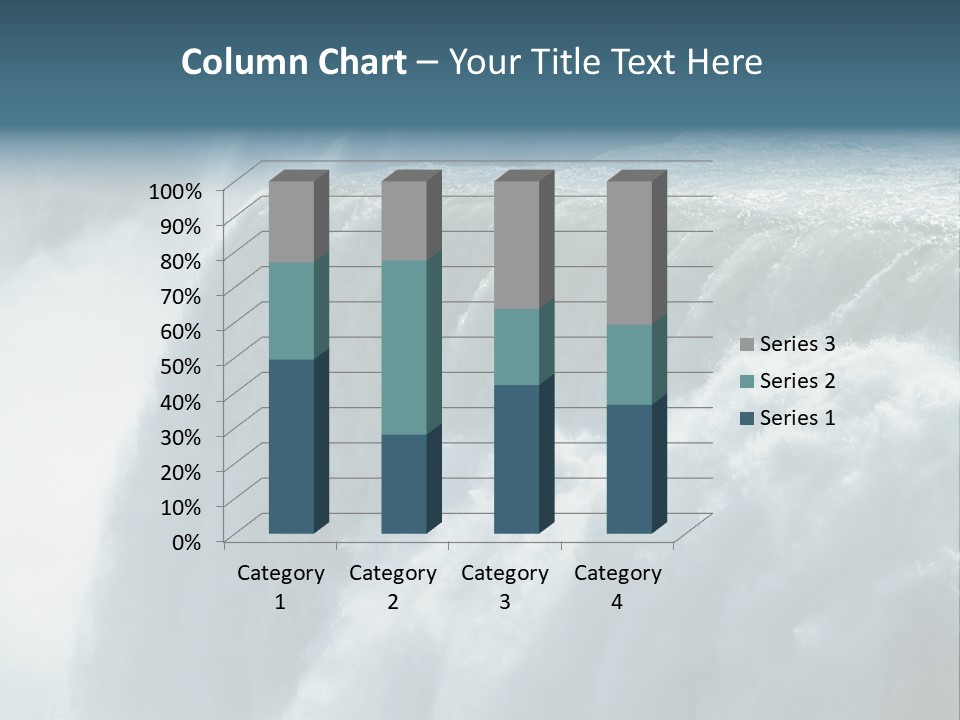 Close-Up Of Niagara Falls PowerPoint Template