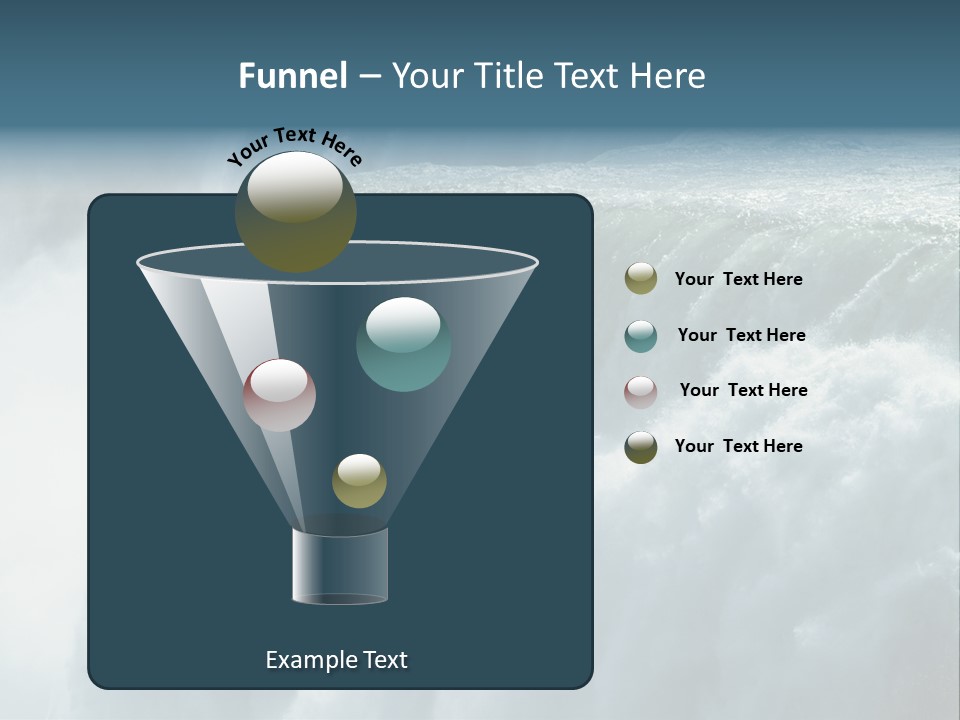 Close-Up Of Niagara Falls PowerPoint Template