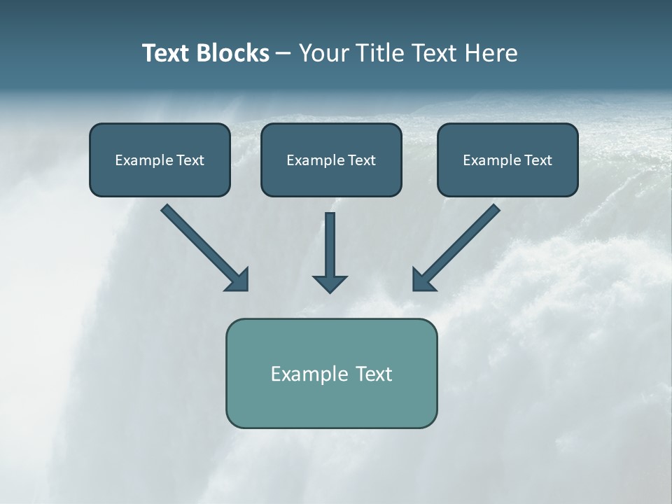 Close-Up Of Niagara Falls PowerPoint Template
