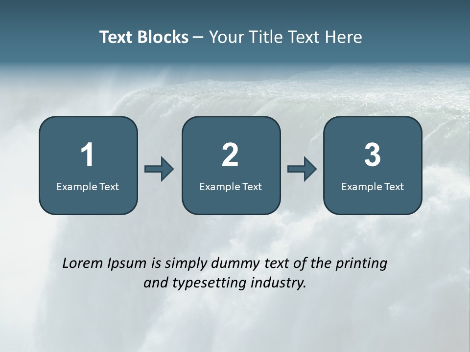 Close-Up Of Niagara Falls PowerPoint Template