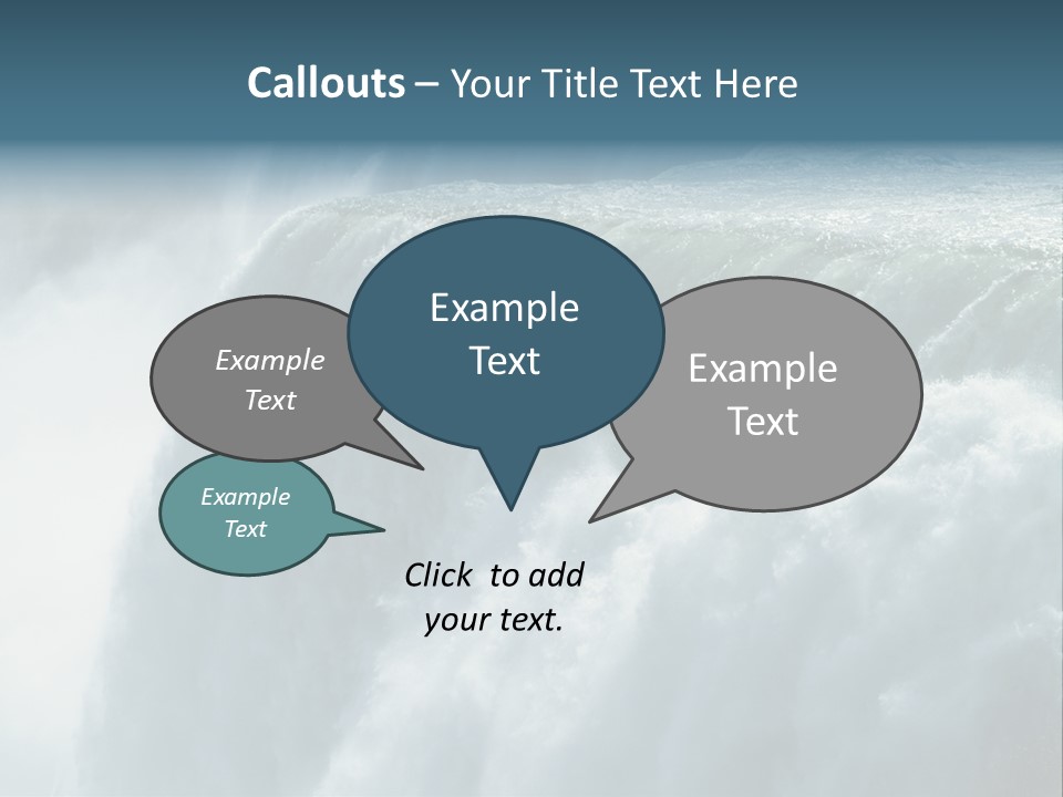 Close-Up Of Niagara Falls PowerPoint Template