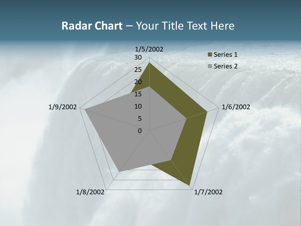 Close-Up Of Niagara Falls PowerPoint Template