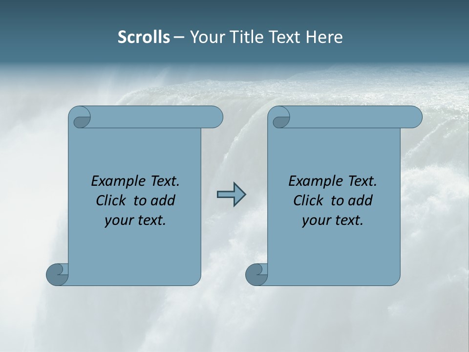 Close-Up Of Niagara Falls PowerPoint Template