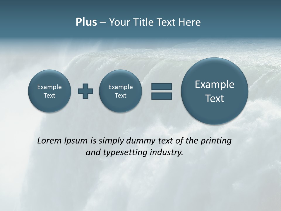 Close-Up Of Niagara Falls PowerPoint Template