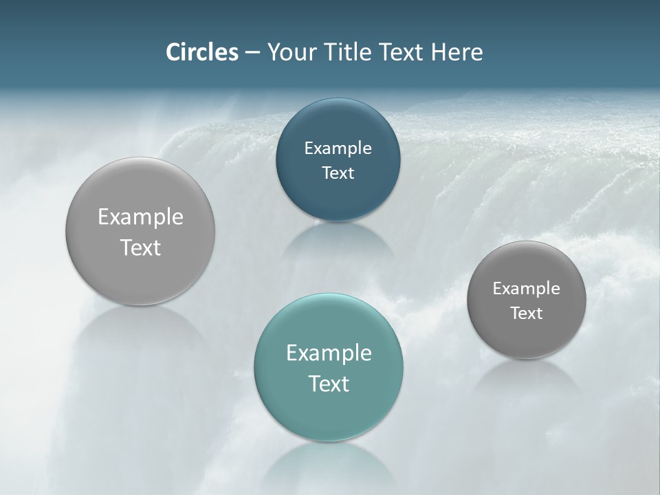 Close-Up Of Niagara Falls PowerPoint Template