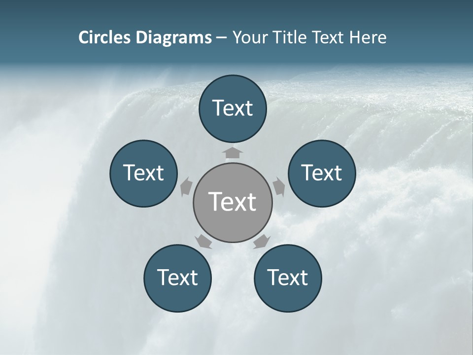 Close-Up Of Niagara Falls PowerPoint Template