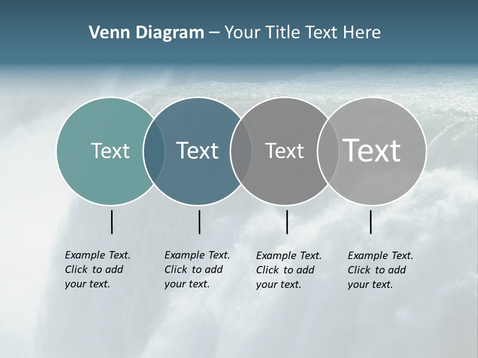 Close-Up Of Niagara Falls PowerPoint Template