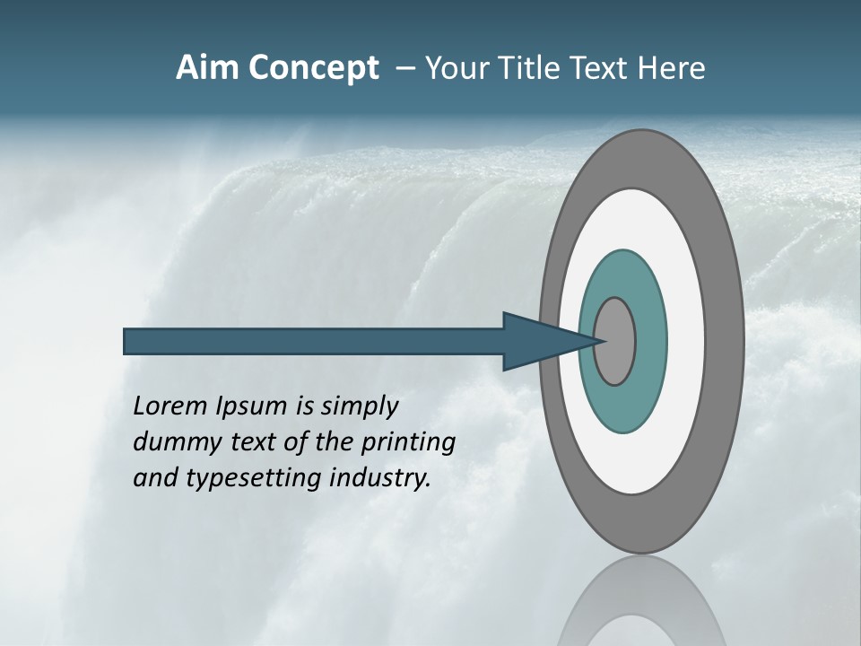 Close-Up Of Niagara Falls PowerPoint Template