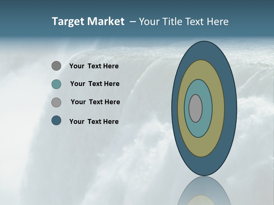 Close-Up Of Niagara Falls PowerPoint Template